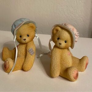 Vintage teddy bear friends figurine, June and Jean, 1998